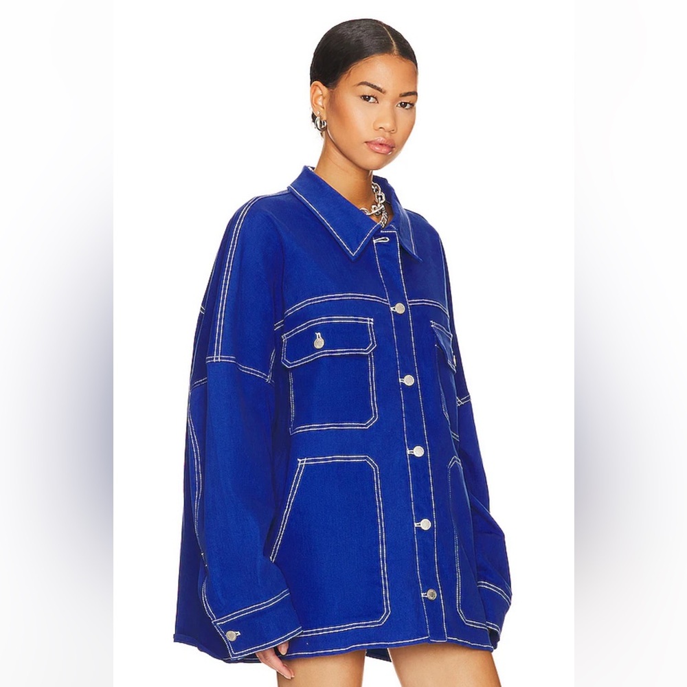 BY.DYLN Cooper Jacket In Cobalt - Picture 3 of 8